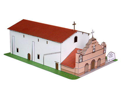 California Mission San Antonio - Paper Model Project Kit