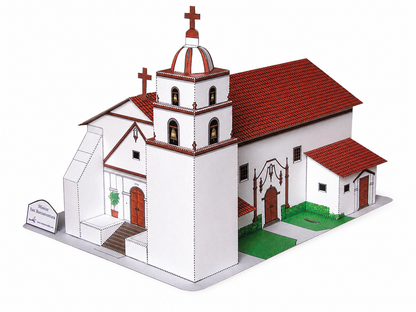 California Mission San Buenaventura - Paper Model Project Kit