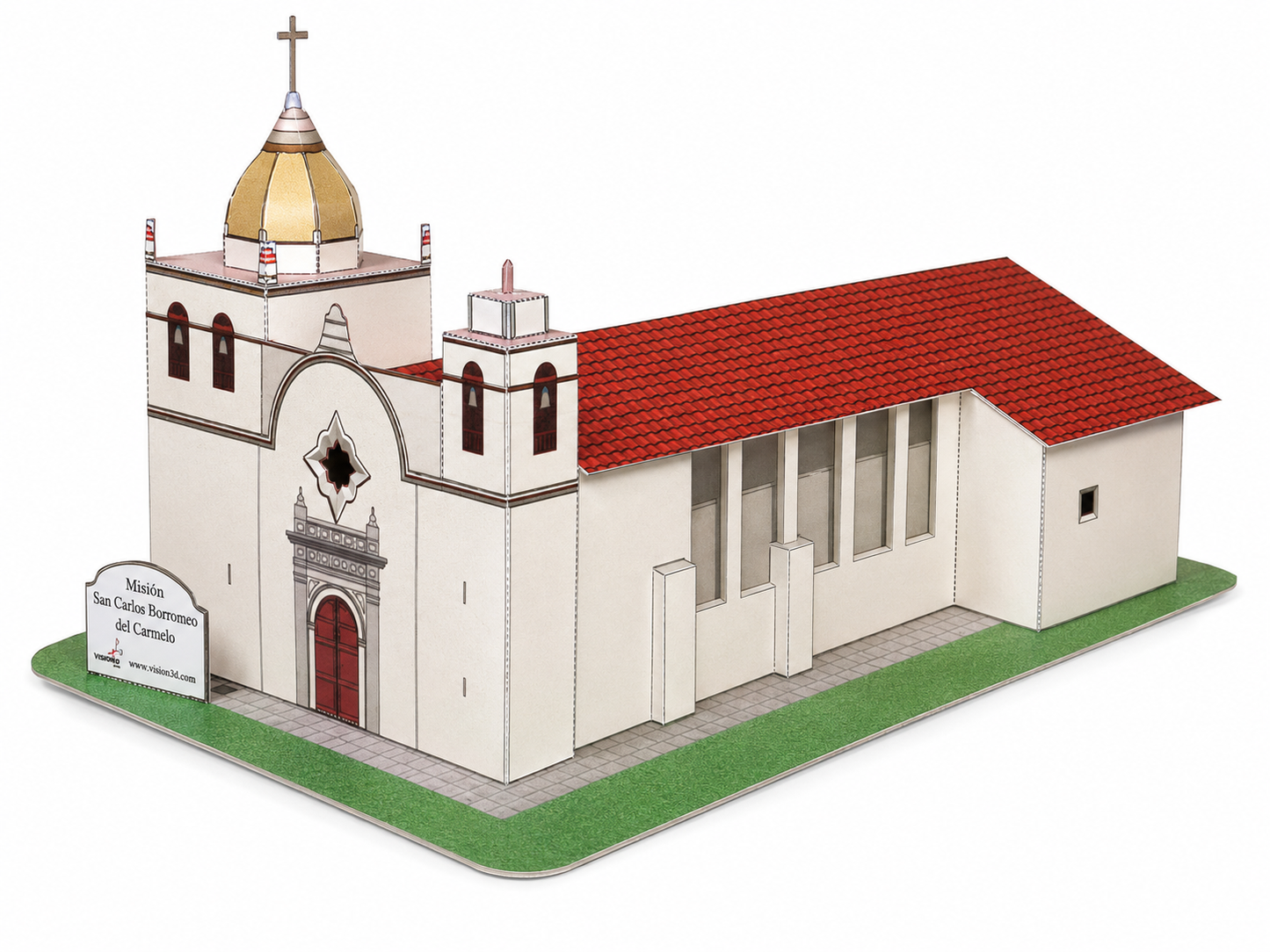 California Mission San Carlos - Paper Model Project Kit