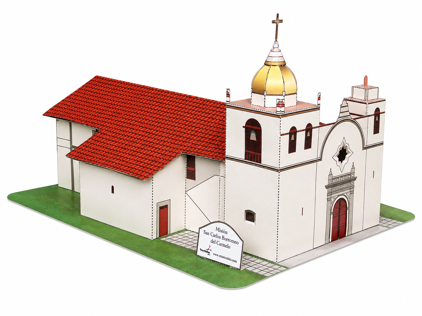 California Mission San Carlos - Paper Model Project Kit