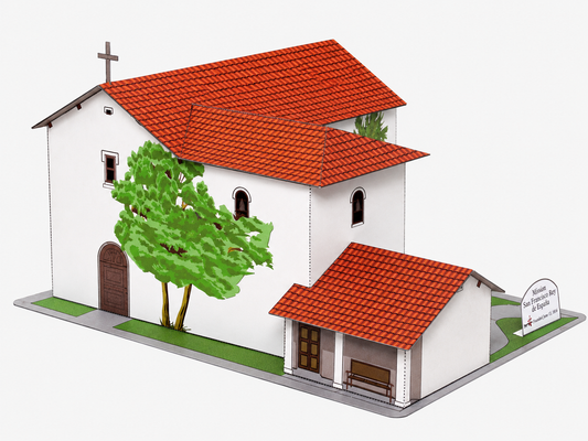 California Mission San Fernando Rey - Paper Model Project Kit