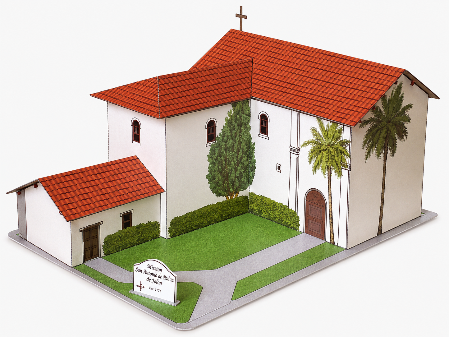 California Mission San Fernando Rey - Paper Model Project Kit