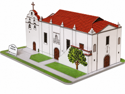 California Mission San Gabriel - Paper Model Project Kit