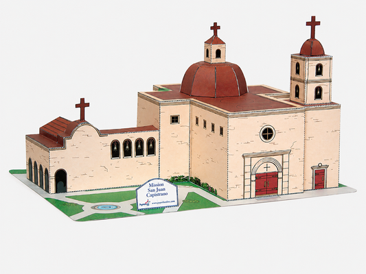 California Mission San Juan Capistrano - Paper Model Project Kit