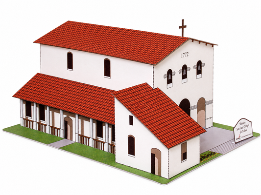 California Mission San Luis Obispo - Paper Model Project Kit