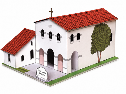California Mission San Luis Obispo - Paper Model Project Kit