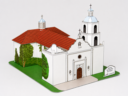 California Mission San Luis Rey - Paper Model Project Kit
