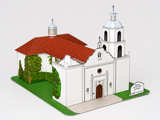 California Mission San Luis Rey - Paper Model Project Kit