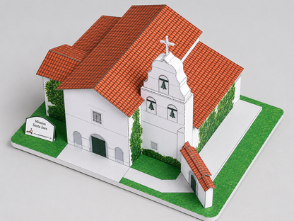 California Mission San Juan Bautista - Paper Model Project Kit