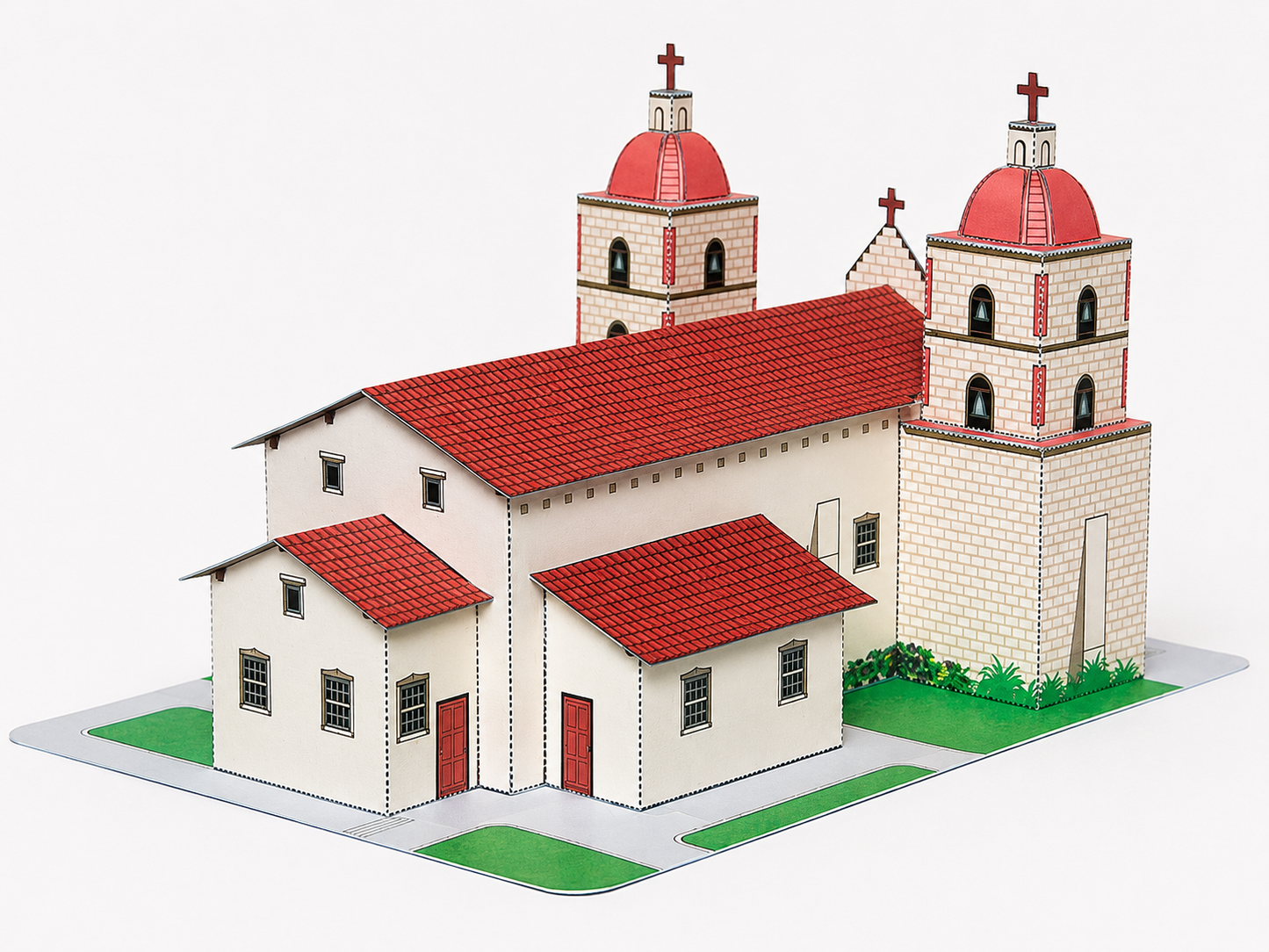 California Mission Santa Barbara - Paper Model Project Kit