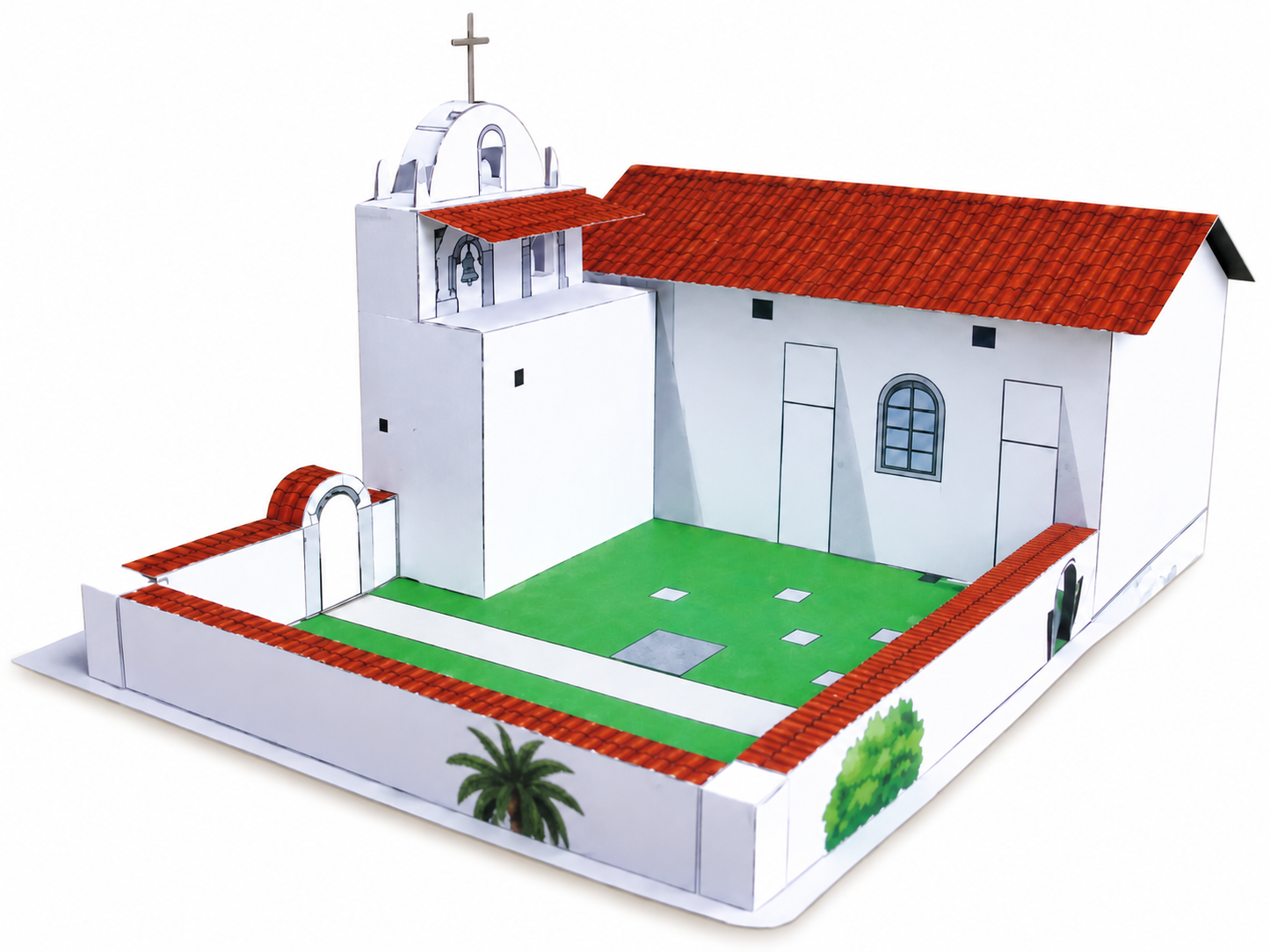 California Mission Santa Ines - Paper Model Project Kit