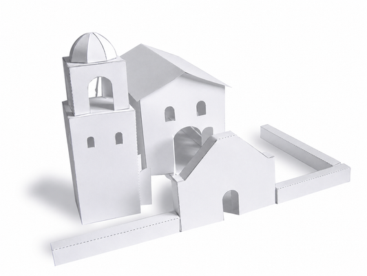 California Mission Trace & Cut (No Kit Mission) - Paper Model Project Kit