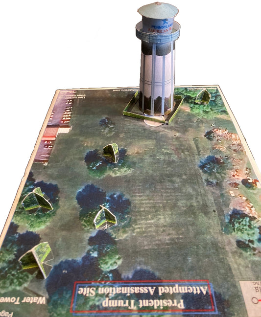 President Donald Trump Attempted Assassination ADD-ON WATER TOWER - Paper Model