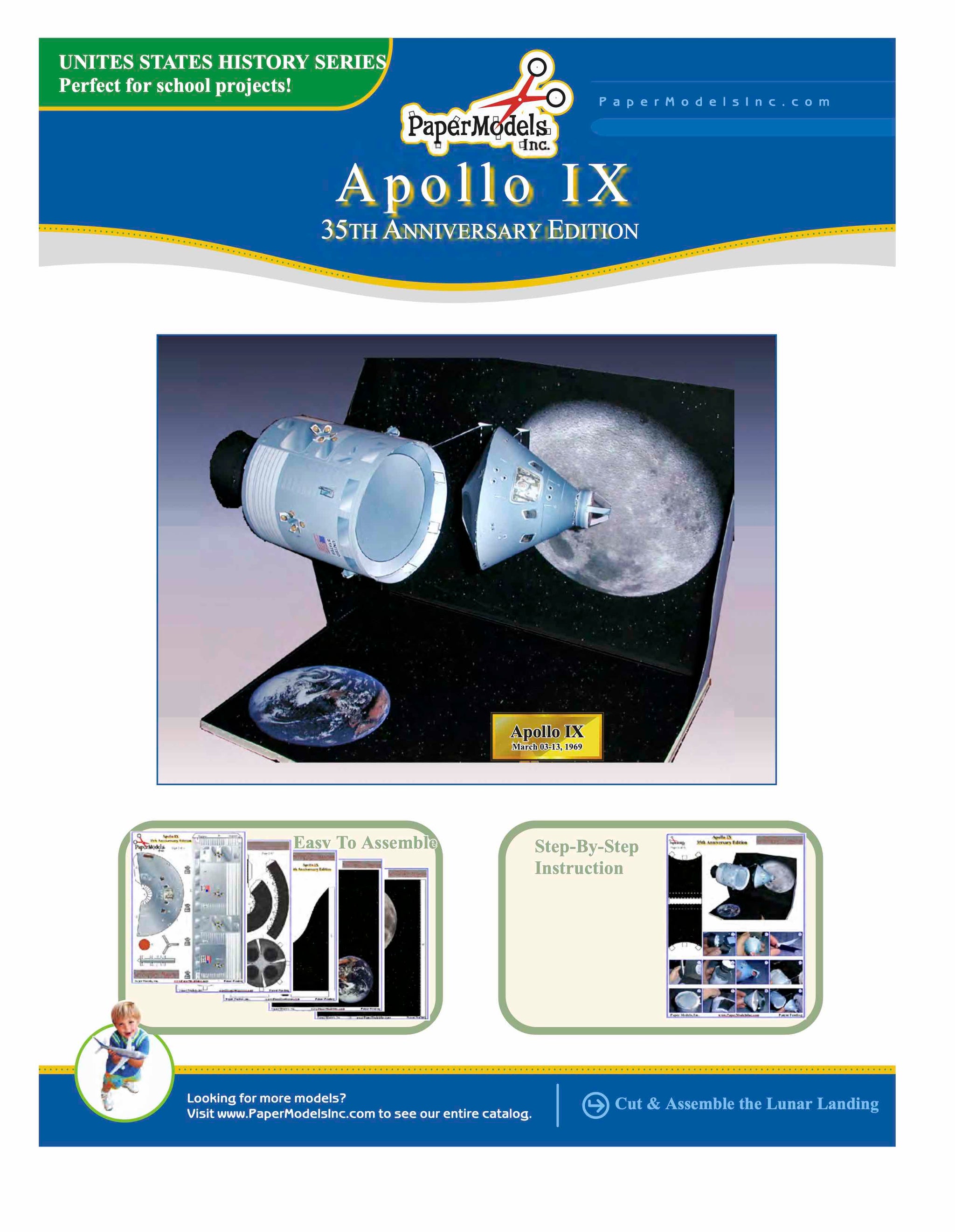 Apollo IX NASA Spacecraft - Paper Model Kit – Paper Models, Inc.