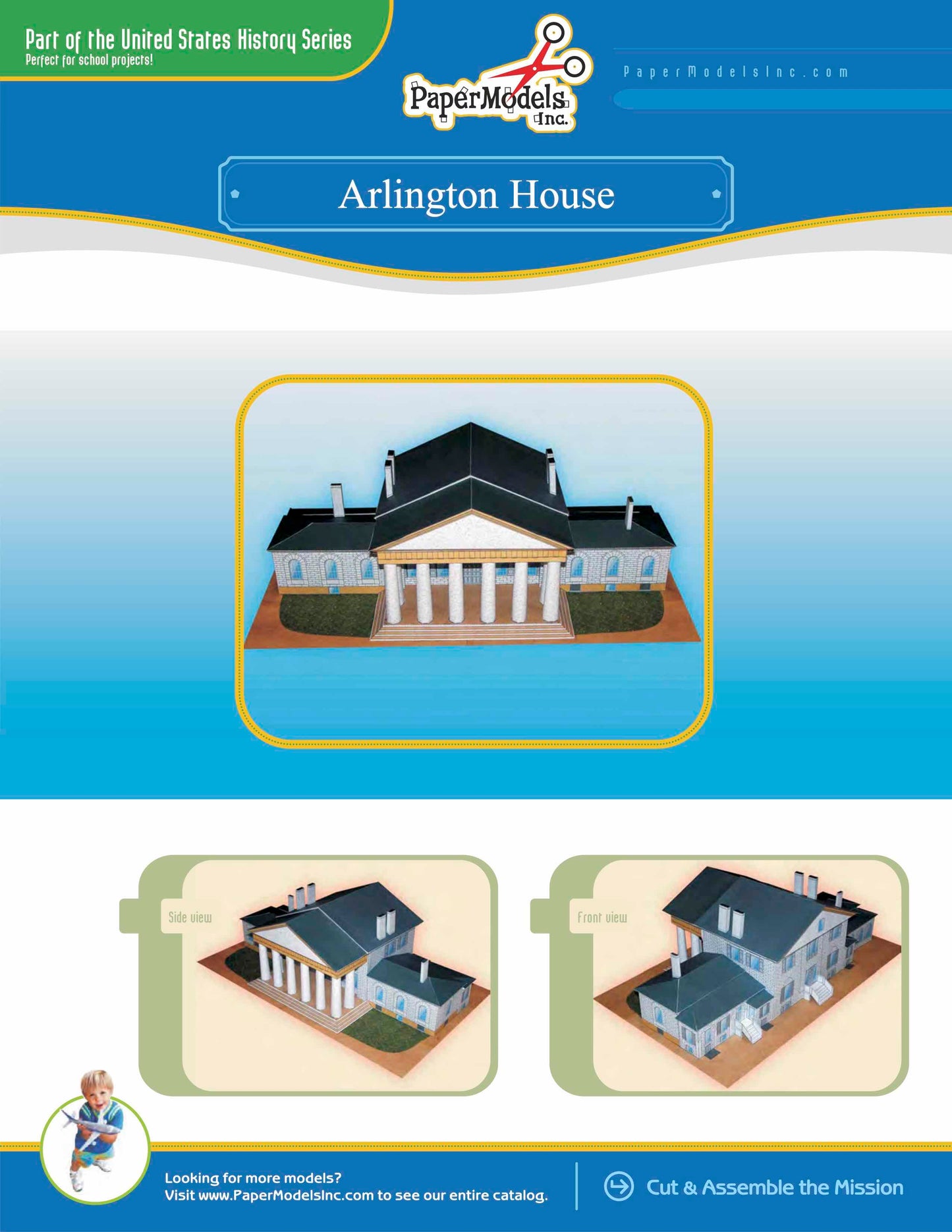 Arlington House - Robert E. Lee - Paper Model Kit