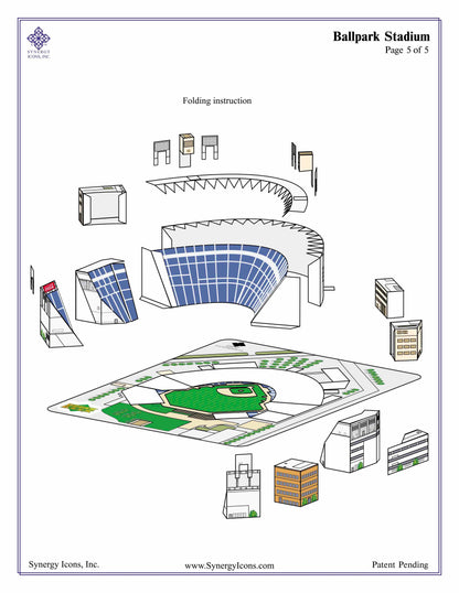 Baseball Stadium - San Diego, CA - Paper Model Kit