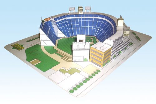 Baseball Stadium - San Diego, CA - Paper Model Kit