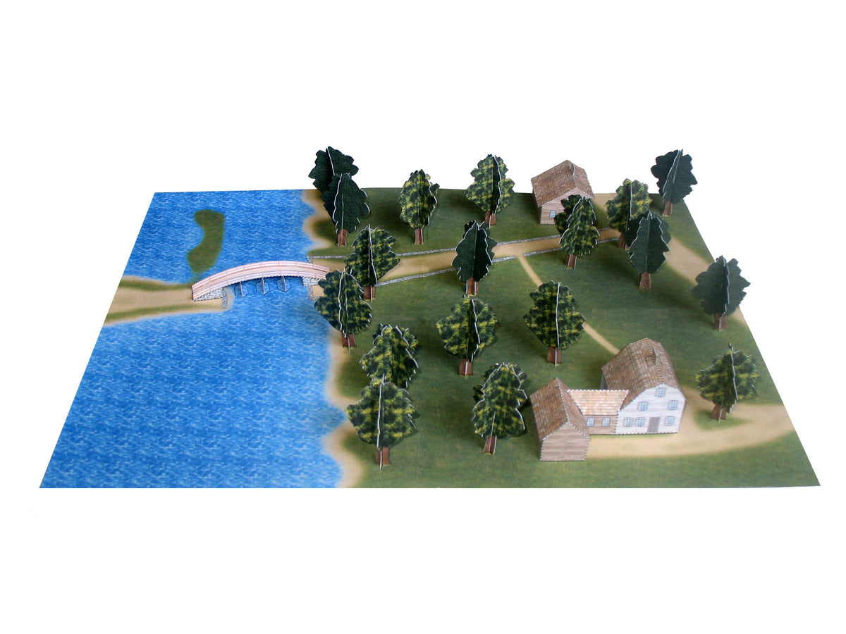 Bridge At Concord - Revolutionary War - Paper Model Kit – Paper Models ...