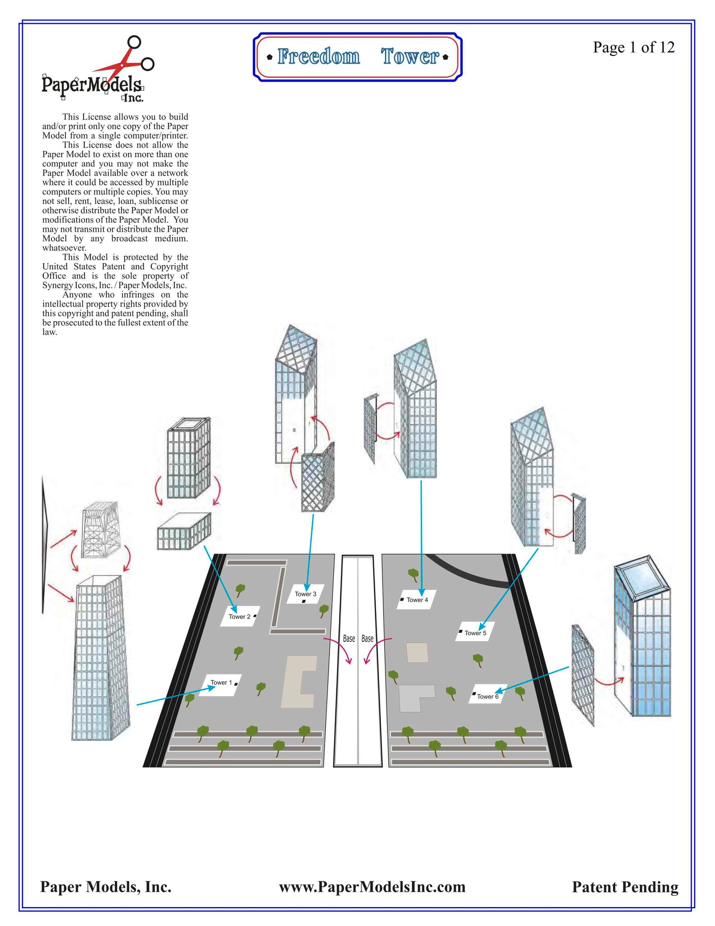 Freedom Tower - New York - Paper Model Project Kit