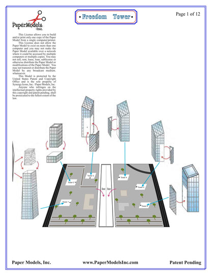 Freedom Tower - New York - Paper Model Project Kit
