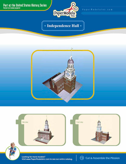 Independence Hall - Philadelphia - Paper Model Project Kit