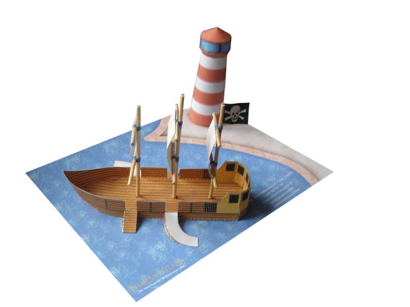 Pirate Ship Paper Pattern