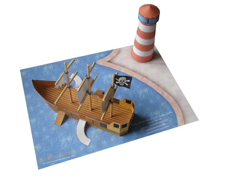 Pirate Ship Paper Pattern