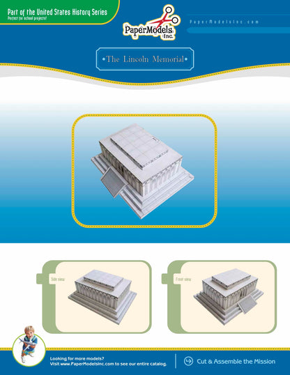 Lincoln Memorial - Washington - Paper Model Project Kit