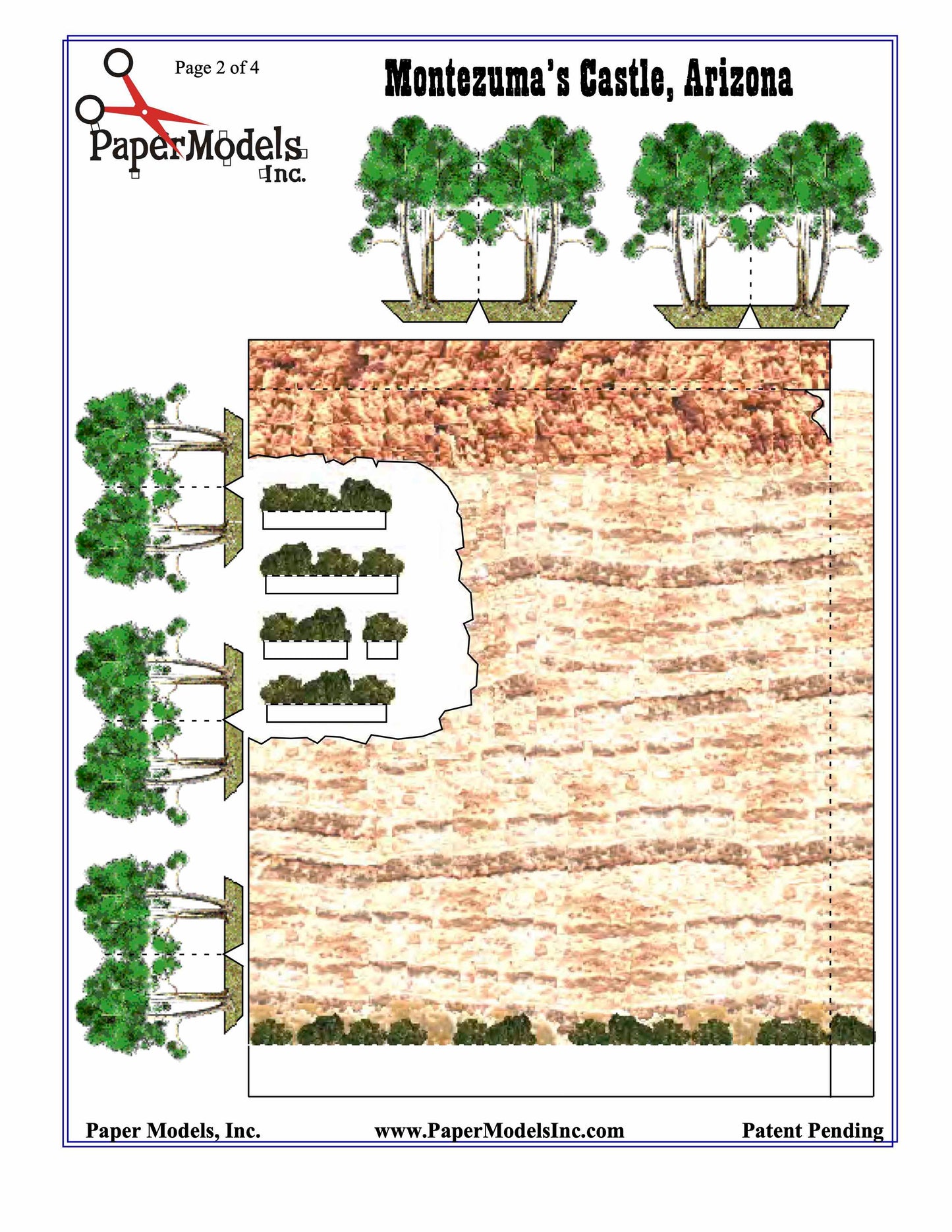 Montezuma Castle - Paper Model Project Kit