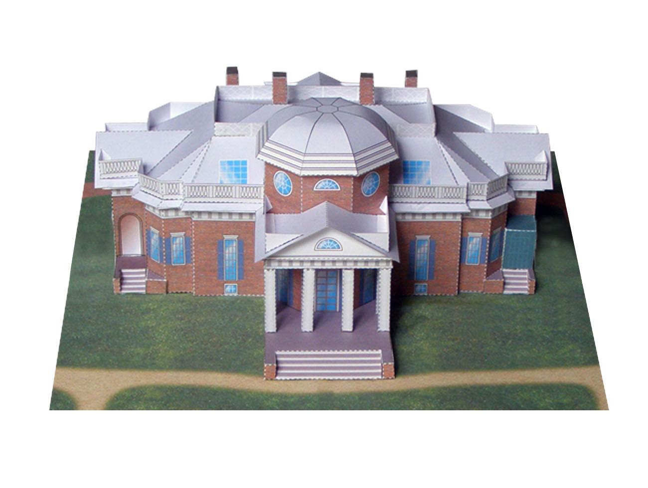 Monticello - Thomas Jefferson's Home - Paper Model Project Kit