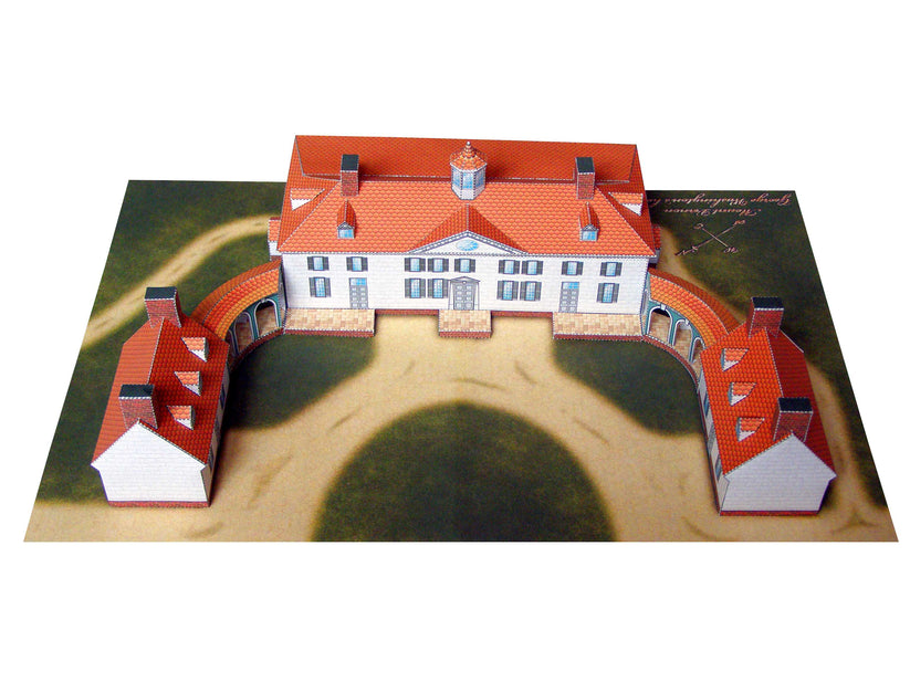Mount Vernon - George Washington's Home - Paper Model Project Kit ...