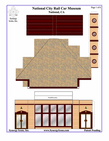 National City Railcar Museum - Paper Model Project Kit