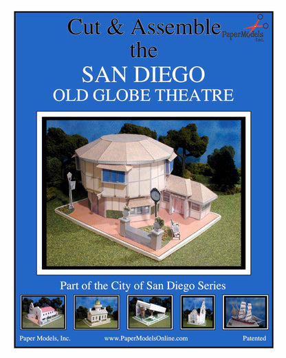 Old Globe Theatre - San Diego - Photorealistic - Paper Model Project Kit