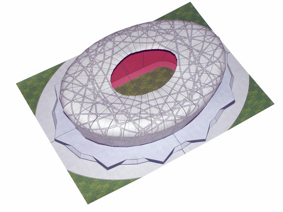Olympic Stadium - Beijing, China (Bird Nest) Professional - Paper Model Project Kit