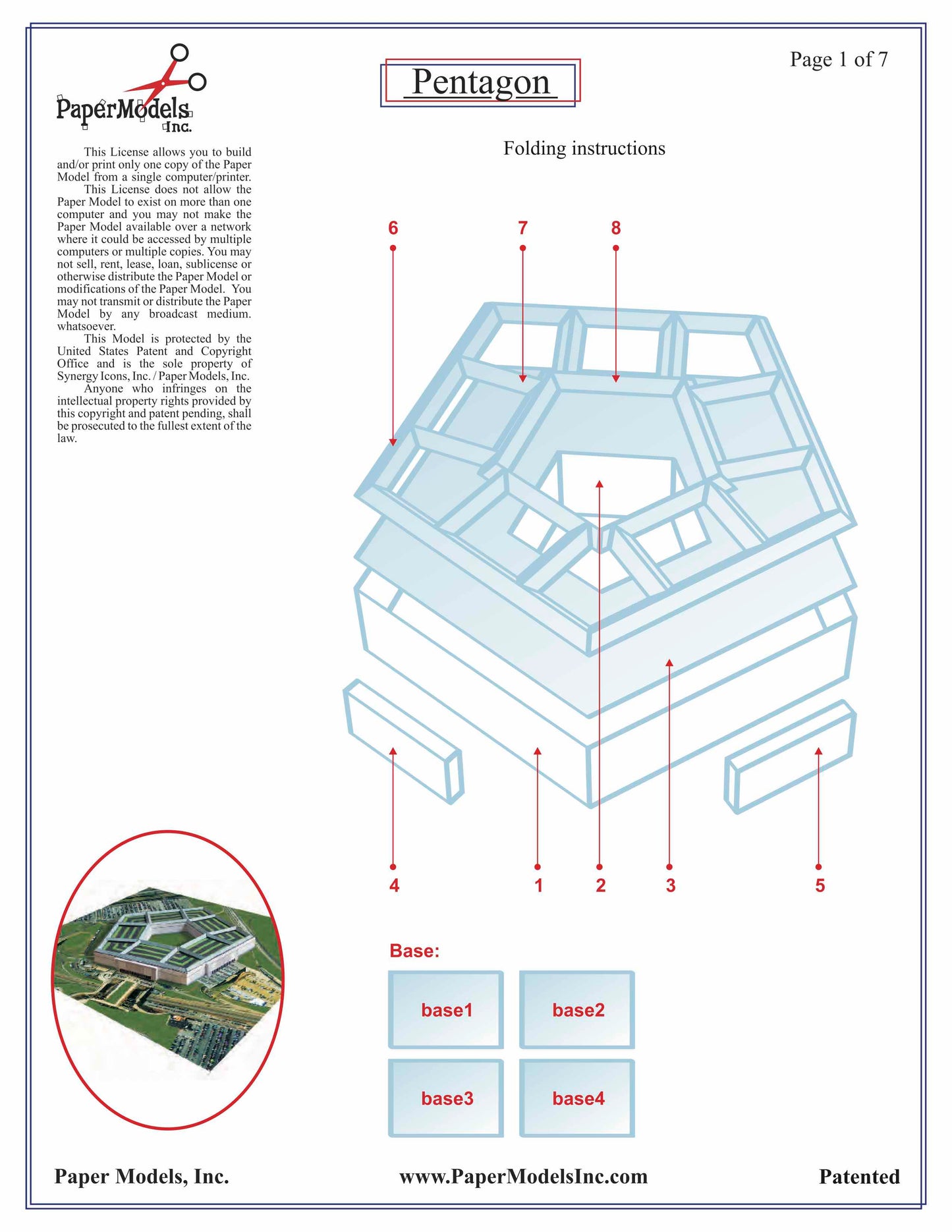 Pentagon - Arlington - Paper Model Project Kit