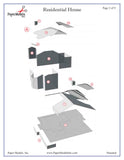 Residential House - Paper Model Project Kit