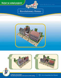 Revolutionary Homes - Ross, Revere, & Franklin - Paper Model Project Kit