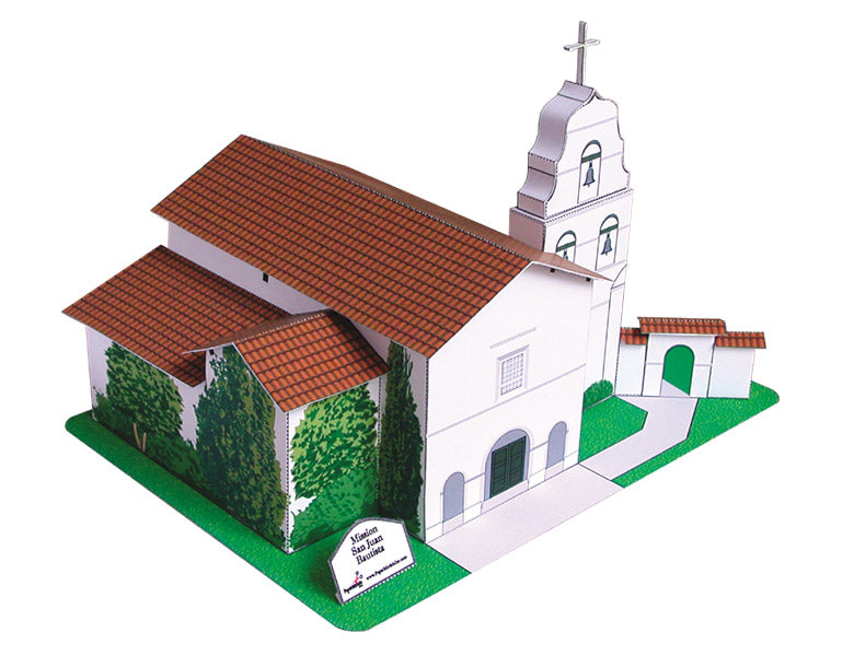 California Mission San Juan Bautista - Paper Model Project Kit
