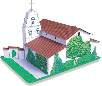 California Mission San Juan Bautista - Paper Model Project Kit