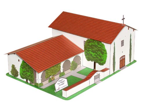 California Mission San Miguel - Paper Model Project Kit
