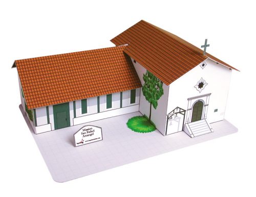California Mission San Rafael Archangel - Paper Model Project Kit
