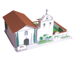 California Mission Santa Ines - Paper Model Project Kit