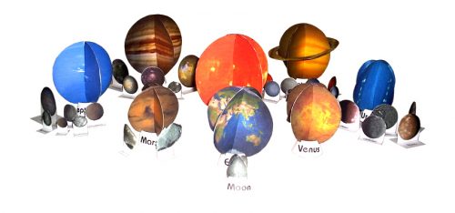 Solar System (Including Pluto) - Paper Model Project kit