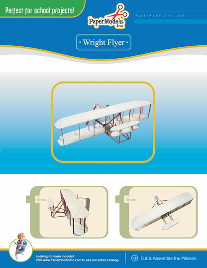 Wright Brothers Flyer -  Washington - First In Flight - Paper Model Project Kit