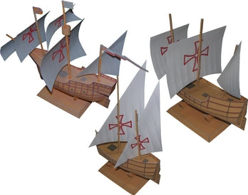 Christopher Columbus, Nina Pinta, Santa Maria - Paper Model Project Kit
