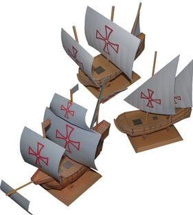 Christopher Columbus, Nina Pinta, Santa Maria - Paper Model Project Kit