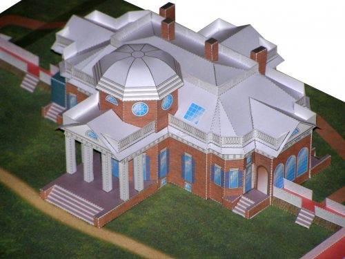 Monticello Professional - Thomas Jefferson's Home - Paper Model Project Kit