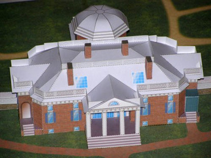 Monticello Professional - Thomas Jefferson's Home - Paper Model Project Kit