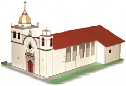 California Mission San Carlos - Paper Model Project Kit