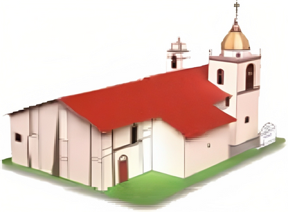 California Mission San Carlos - Paper Model Project Kit